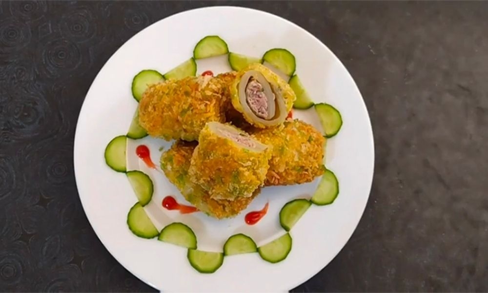 Cải thảo cuộn thịt chiên giòn thơm