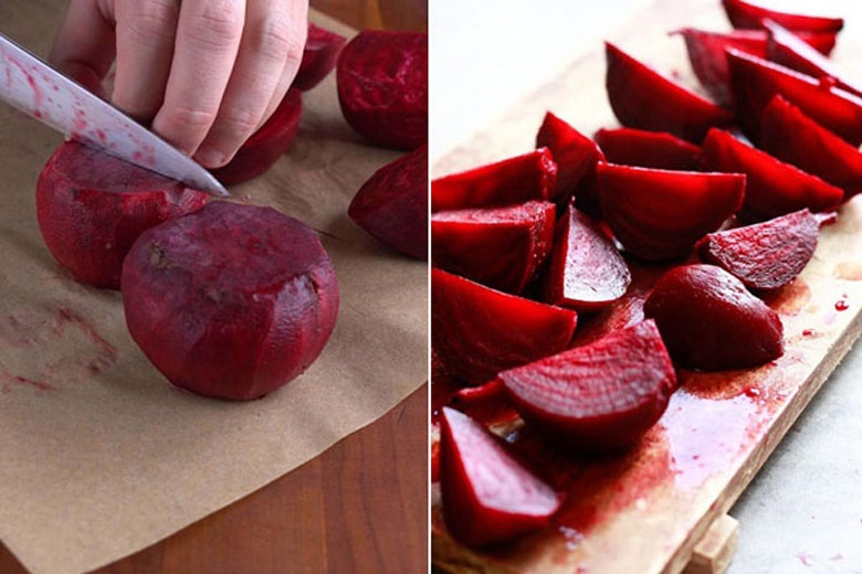 Cắt nhỏ củ dền