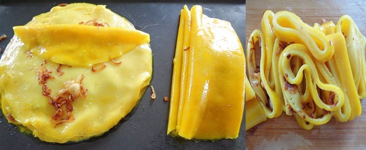 Cắt sợi mỳ quảng