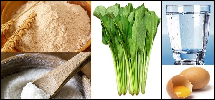 Nguyên liệu cần có để làm sợi mỳ rau củ