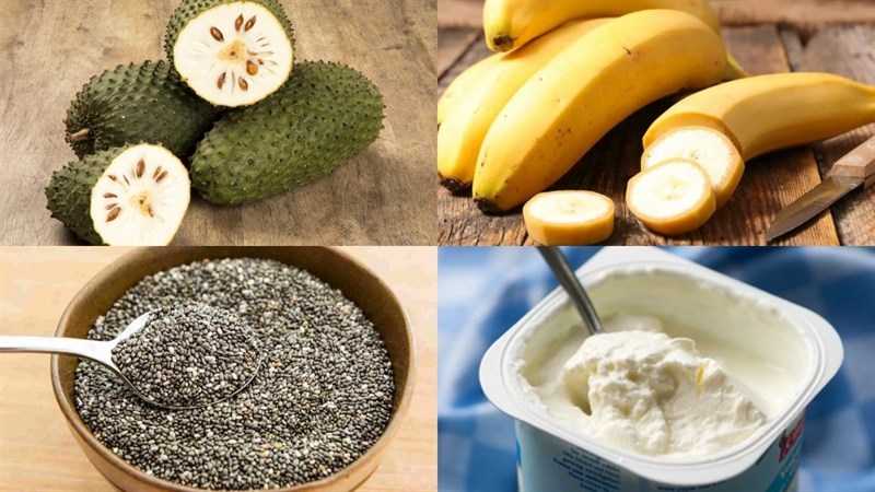 Chuẩn bị các nguyên liệu làm sinh tố chuối mãng cầu