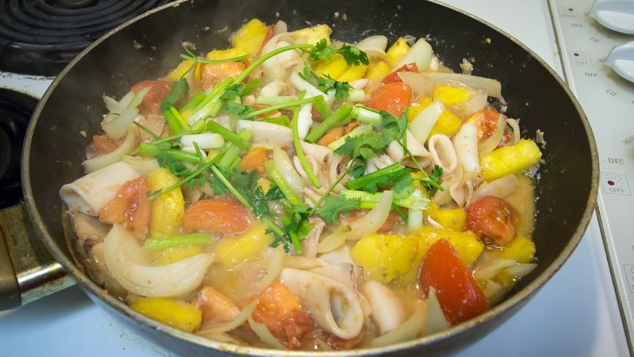 mực xào chua ngọt 2