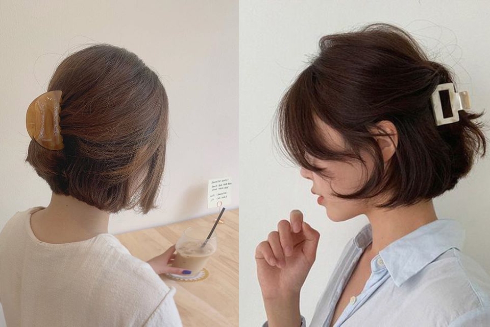 Kẹp tóc ngắn nửa đầu