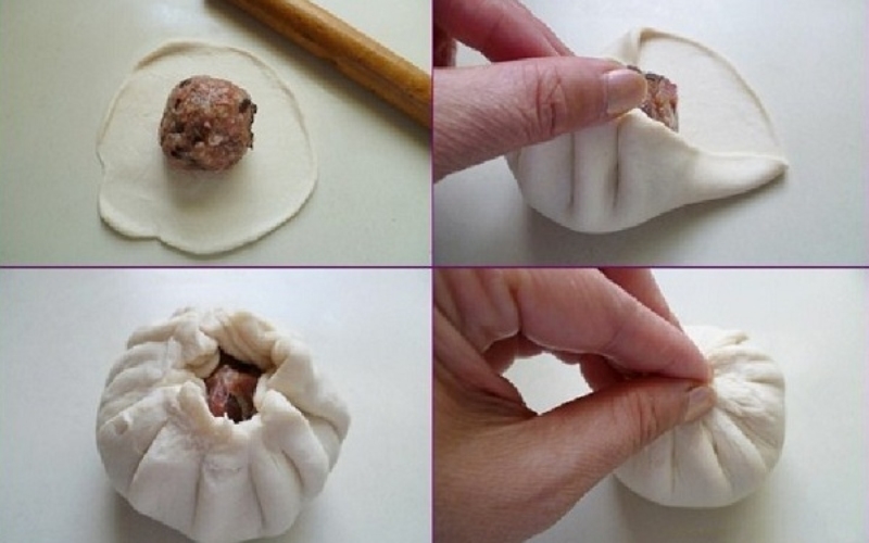 Cách làm bánh bao hình 9