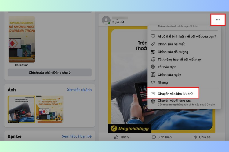 Cách ẩn ảnh trên Facebook