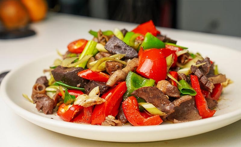 lòng gà xào gì ngon 8