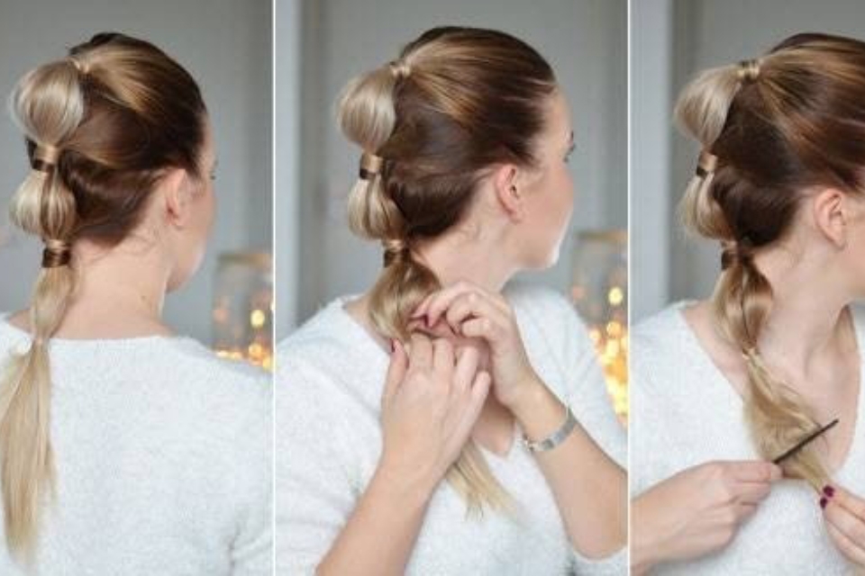 Buộc tóc thành nhiều tầng