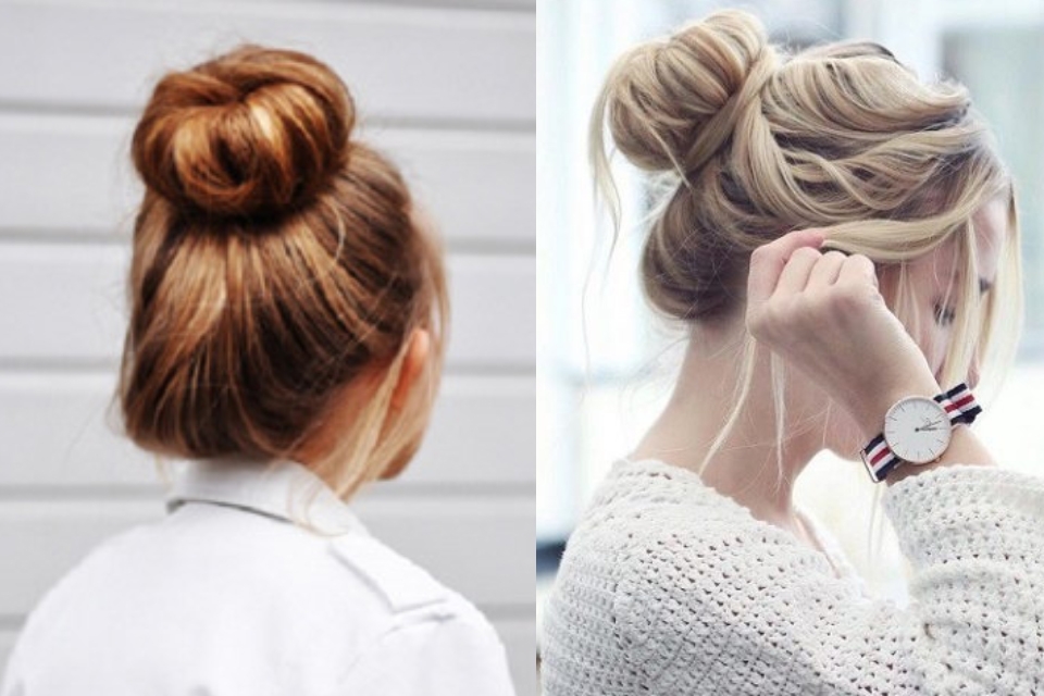 Búi tóc kiểu Lazy Bun