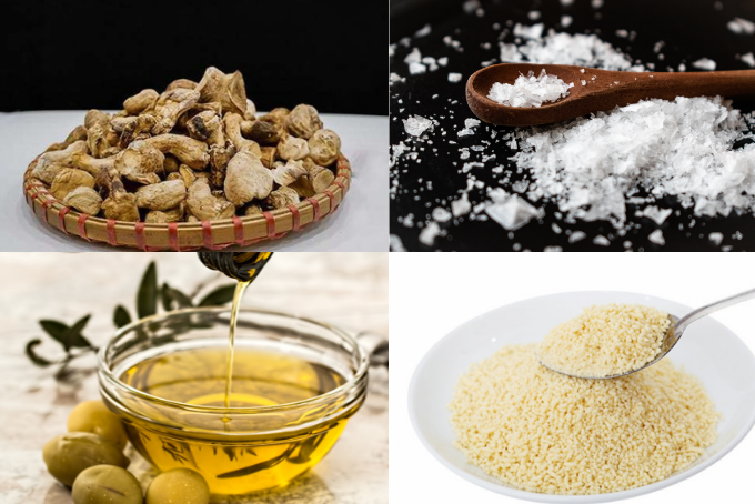 Cách làm ruốc nấm gồm những nguyên liệu sau