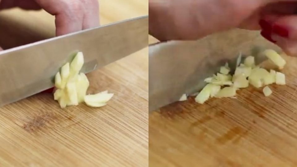 Băm các loại hành tỏi để nêm