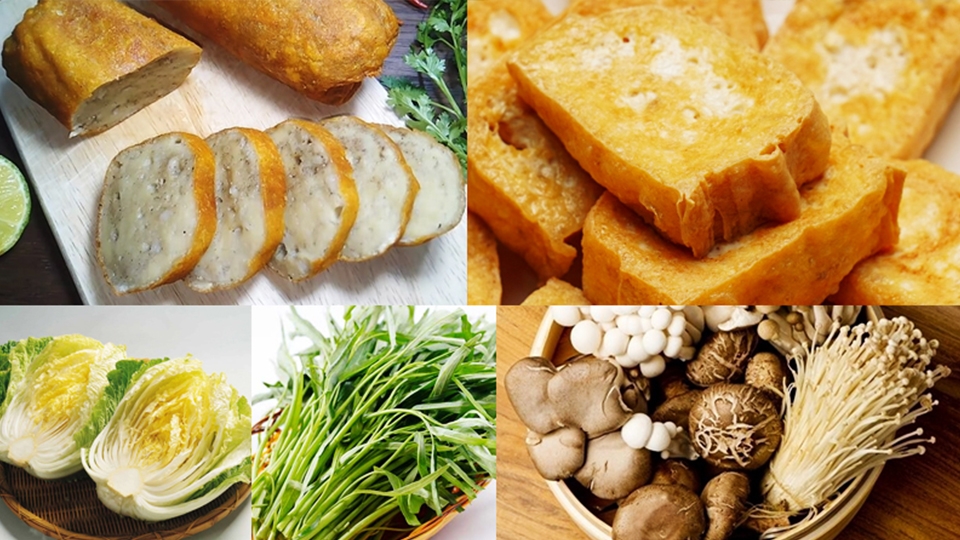 Nguyên liệu nấu lẩu chay chua cay