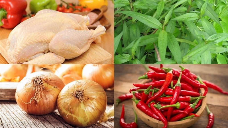 nguyên liệu làm gỏi gà hành tây