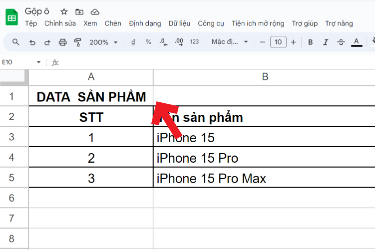 Sau khi hủy gộp ô trạng thái của các ô sẽ trở về như trước