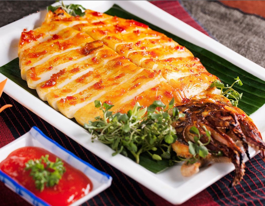 Mực nướng mỡ ớt