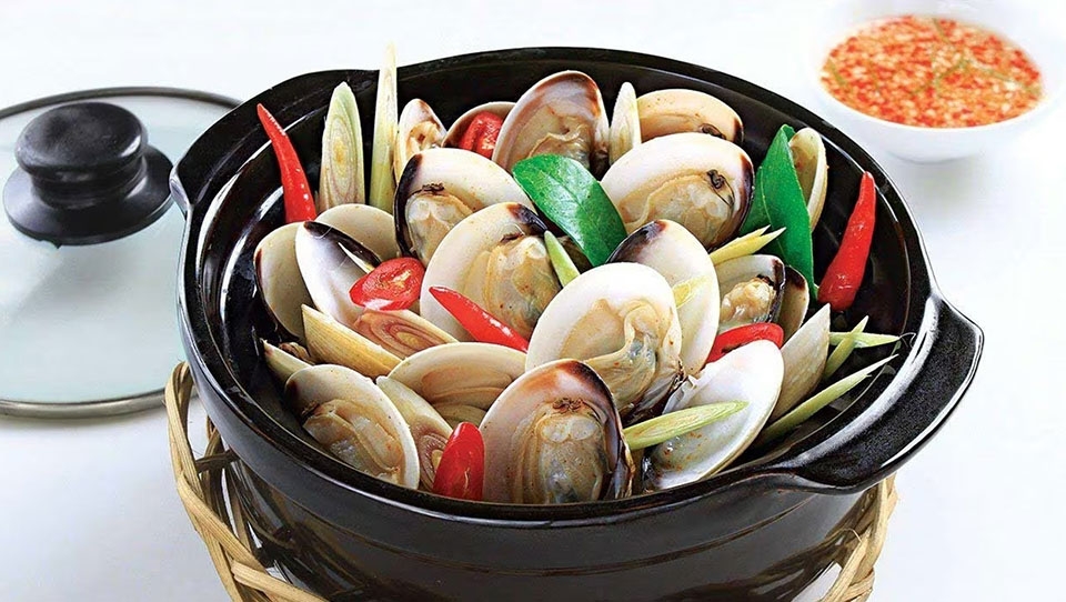 Ngao hấp sả