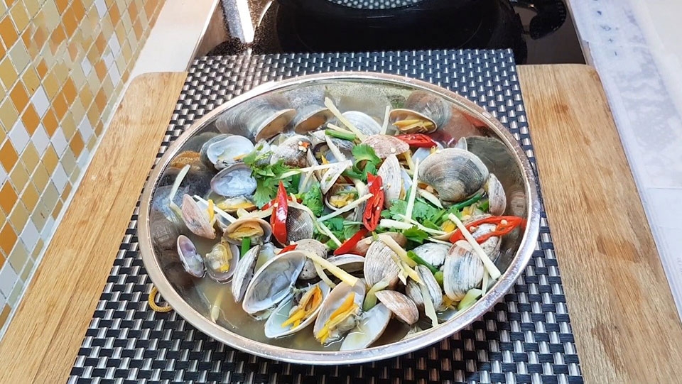 Ngao hấp gừng