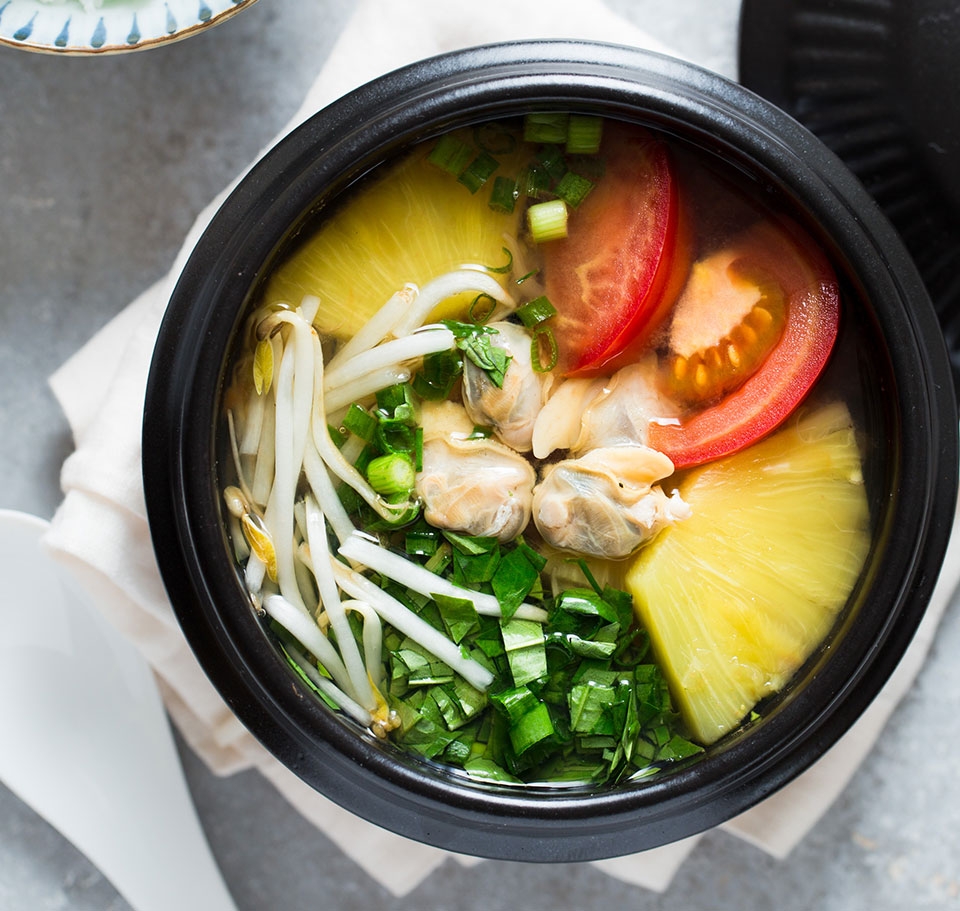 Ngao nấu canh chua