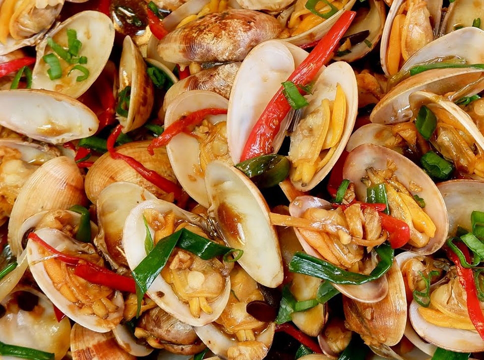 Ngao xào sả ớt