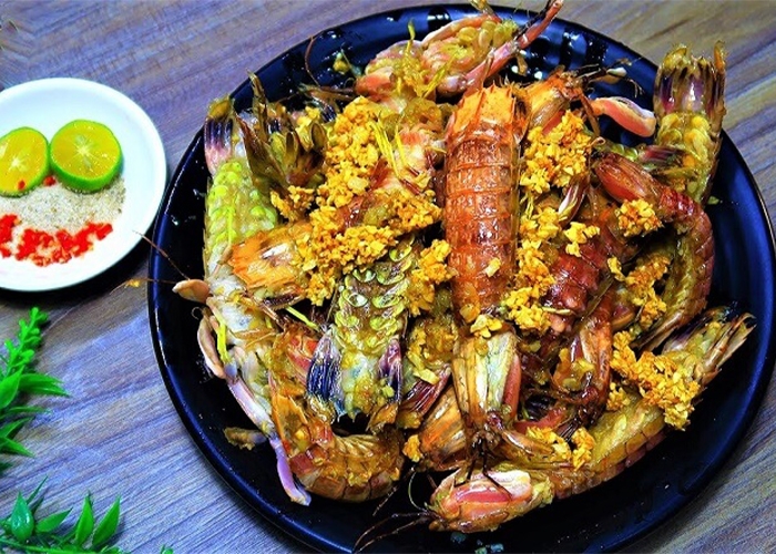 Món tôm tích cháy tỏi