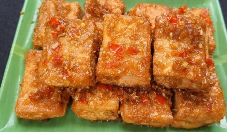 đậu hũ chiên sả 7