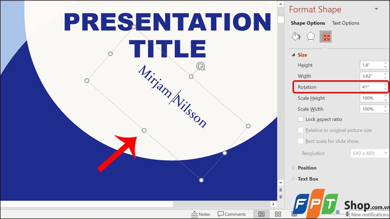 Xoay chữ trong PowerPoint - hình 9