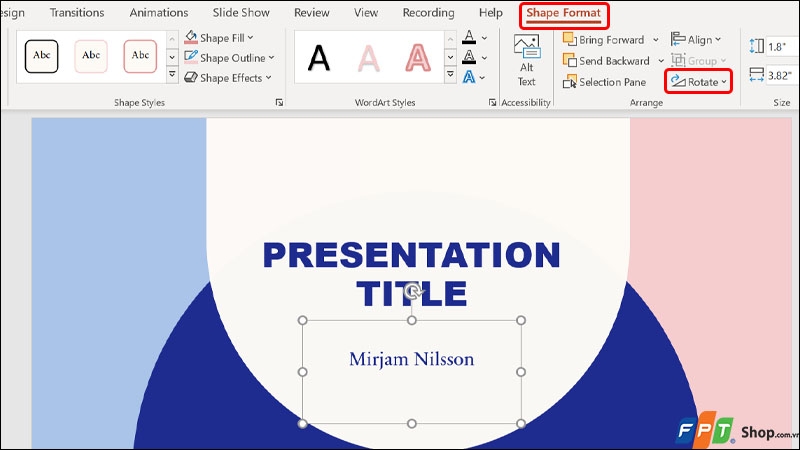 Xoay chữ trong PowerPoint - hình 6