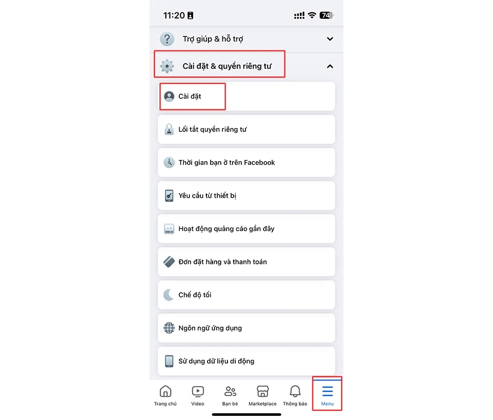 Đổi mật khẩu Facebook khi vẫn đang đăng nhập bước 1