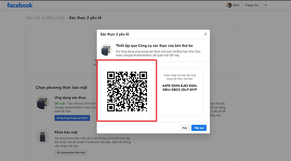 Xác thực Google Authenticator bước 5