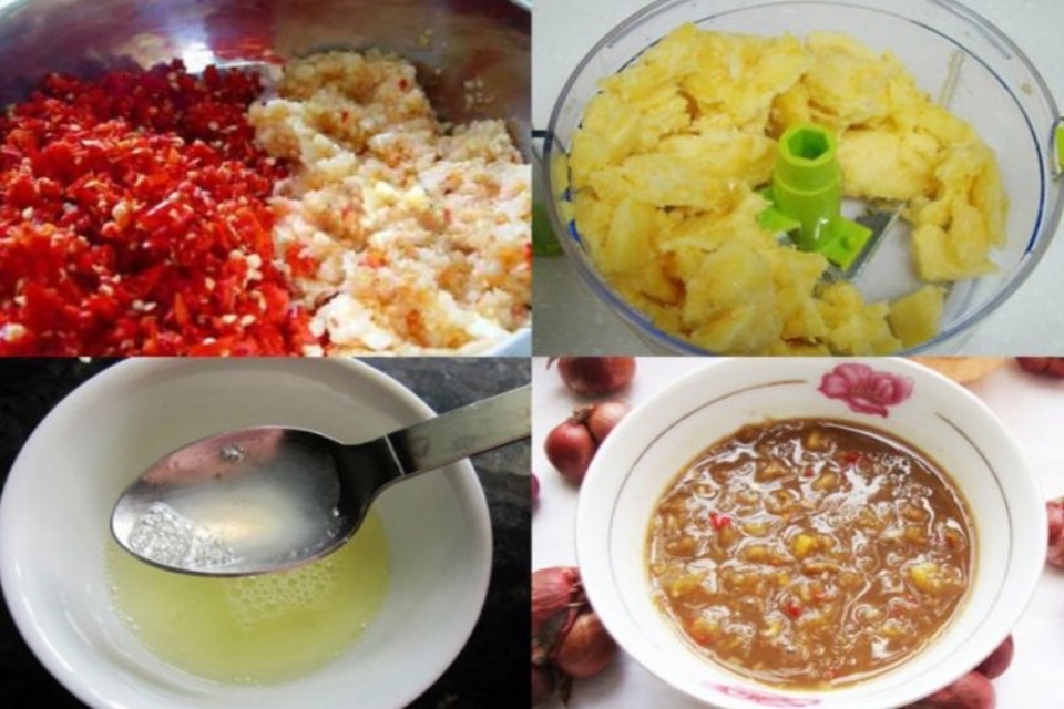 Pha mắm nêm ăn cùng món bún mắm nêm chả cá