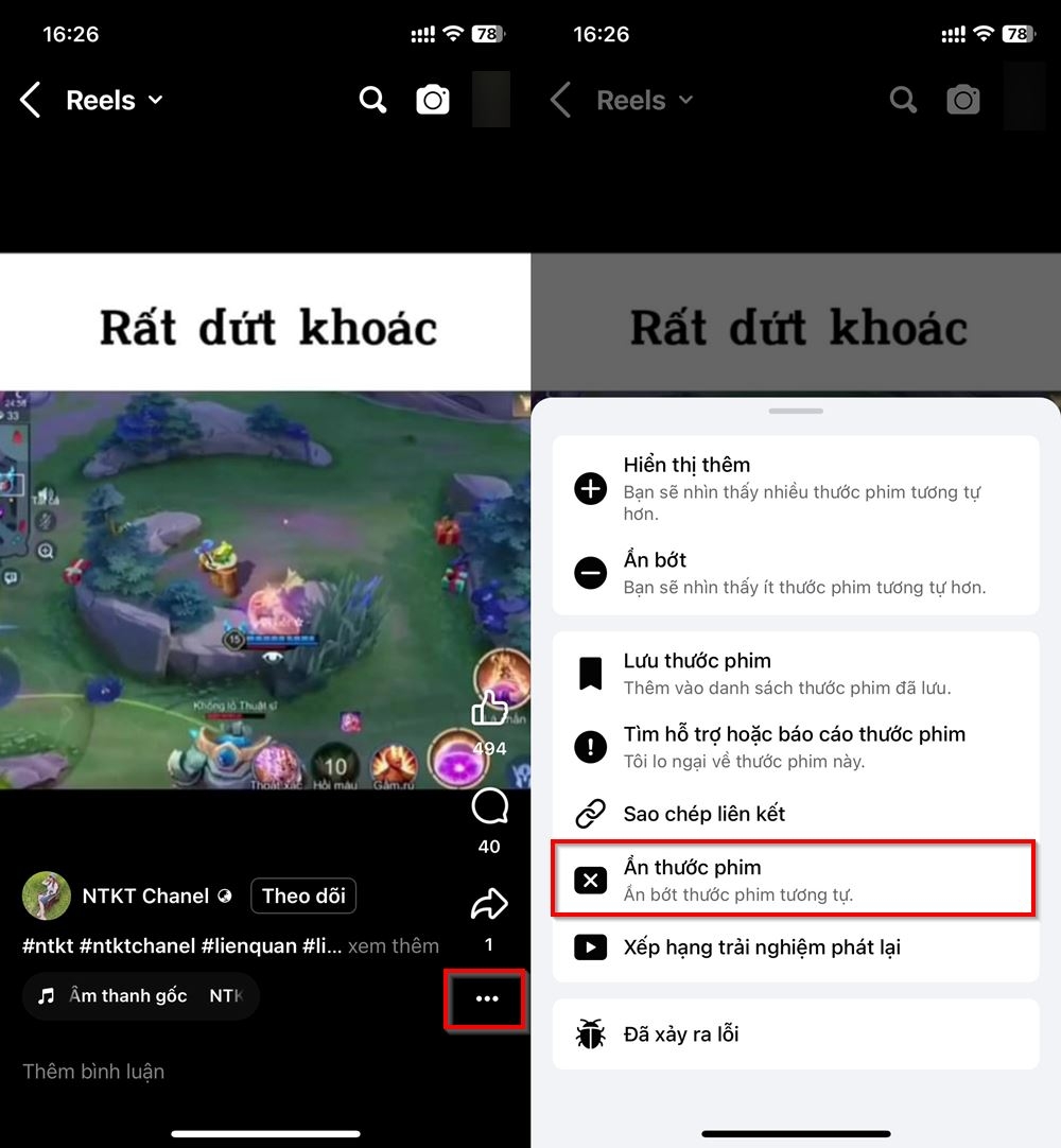 Cách ẩn Facebook Reels trên điện thoại để lọc nội dung 2