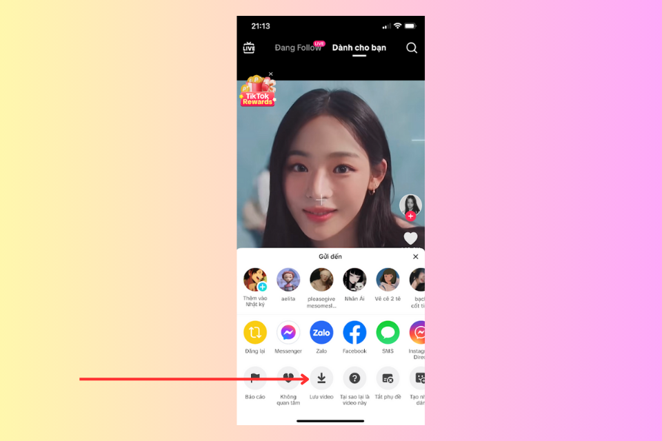 Lưu video TikTok