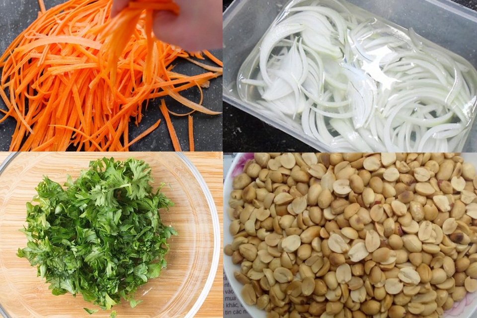 Sơ chế các nguyên liệu còn lại