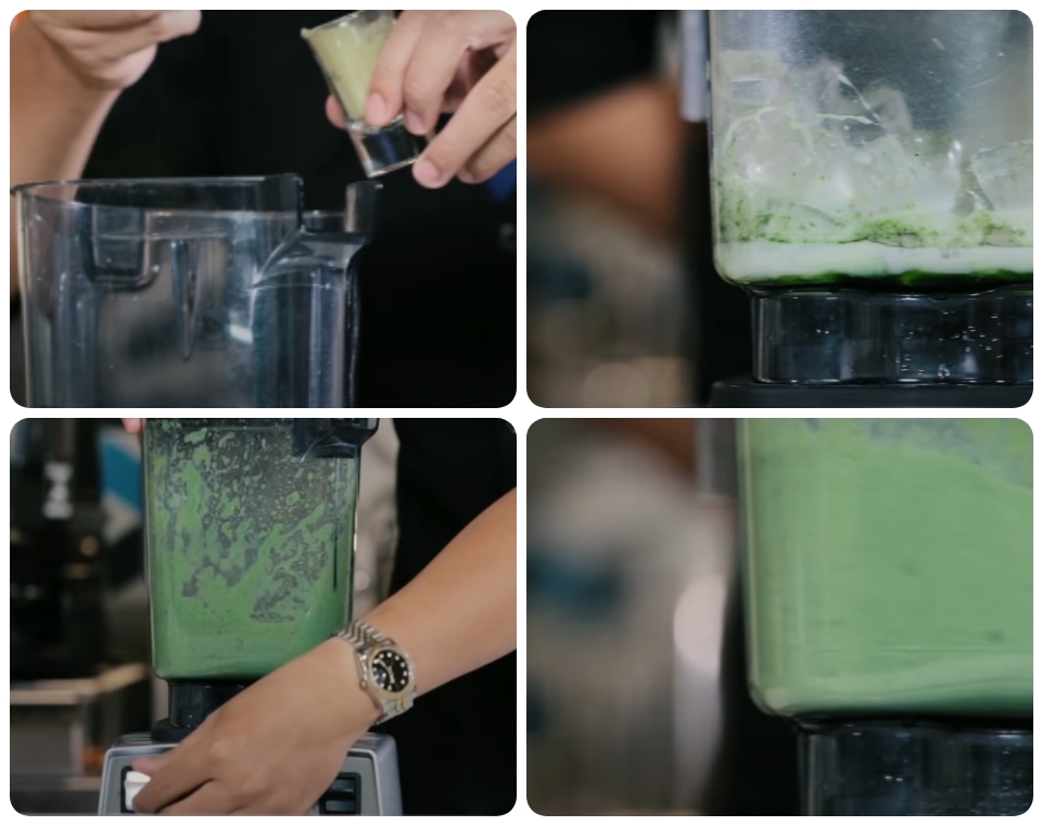 Làm mịn hỗn hợp nguyên liệu bằng máy