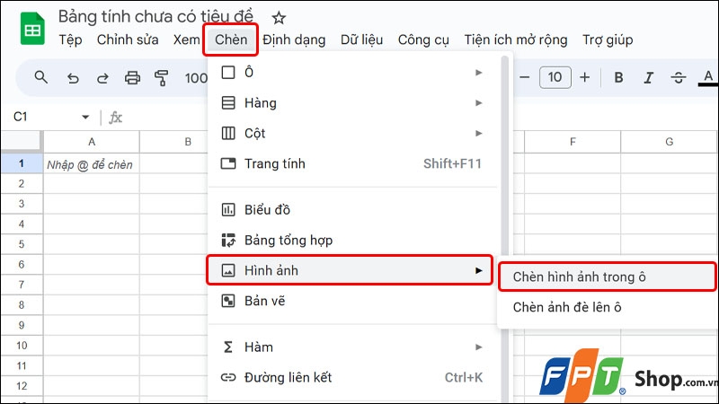 Chèn ảnh vào Google Sheets (Hình 2)