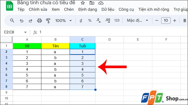 Khóa sheet trong Google Sheets - hình 1