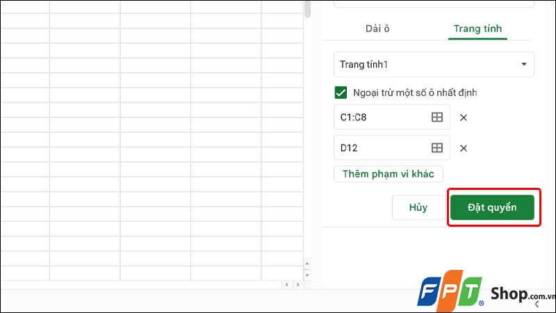 Khóa sheet trong Google Sheets - hình 16