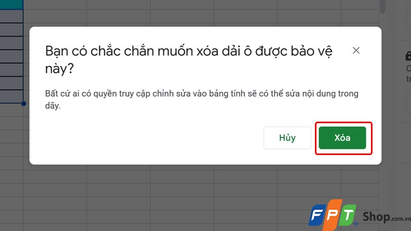 Khóa sheet trong Google Sheets - hình 21