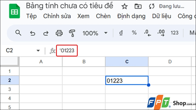 Viết số 0 trong Google Sheets - hình 1