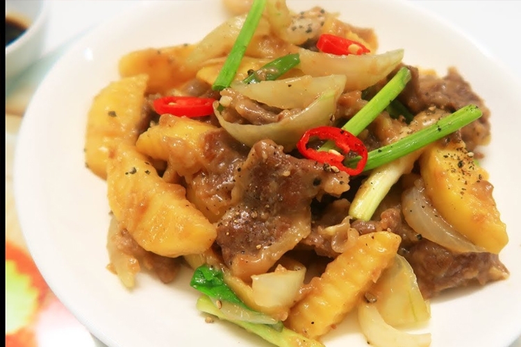Khoai tây xào thịt bò