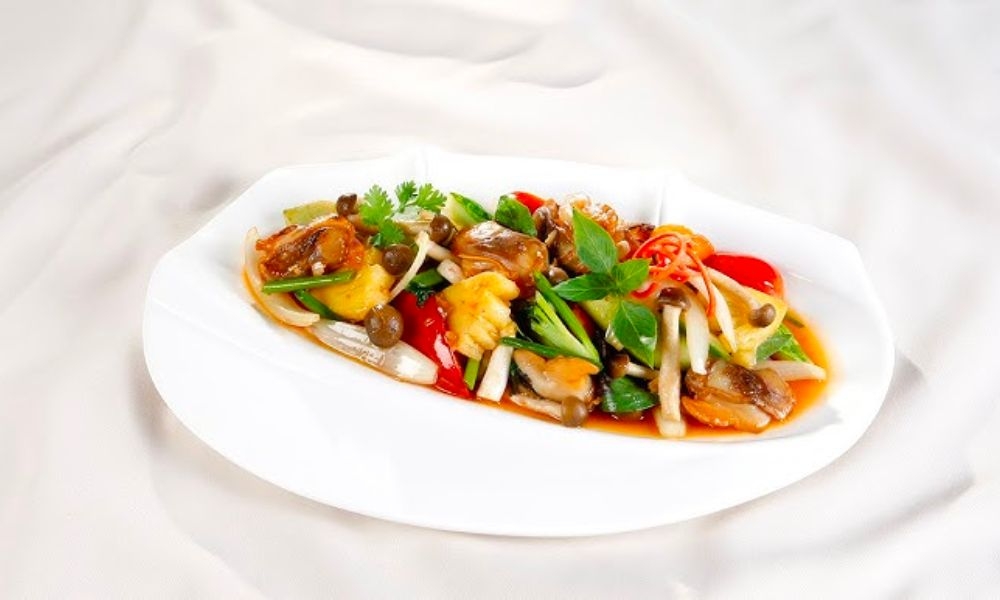 sò lông xào tiêu xanh