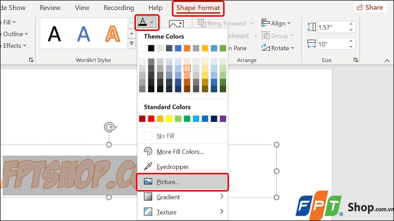 Lồng ghép ảnh vào chữ trong PowerPoint - hình 2