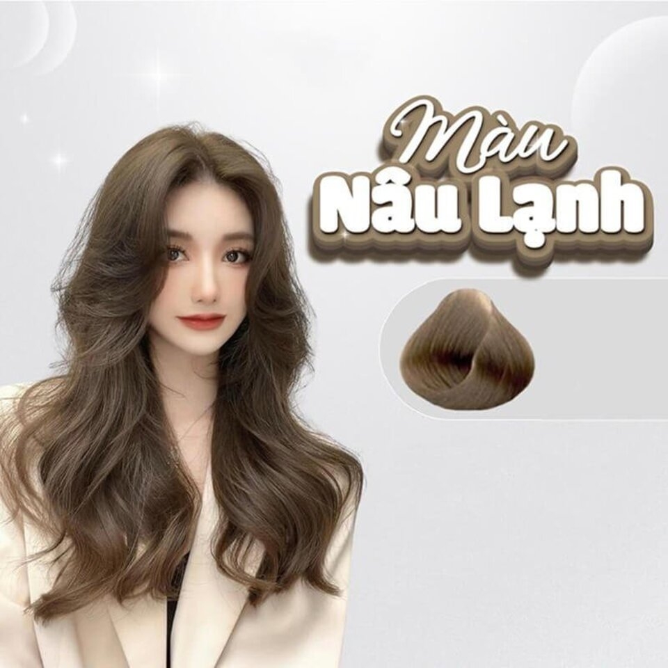 Màu tóc nâu lạnh nguyên bản