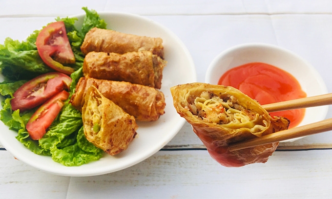 Chả giò tàu hủ ky giòn ngon, dễ làm