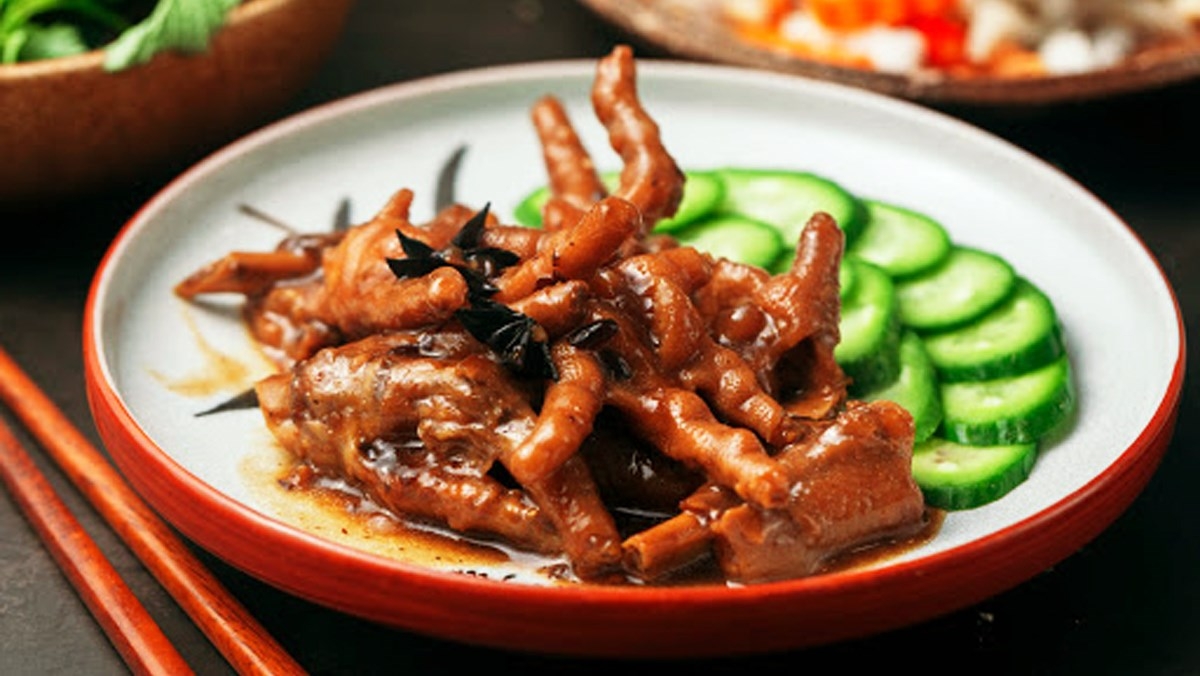 chân gà hấp hành 8