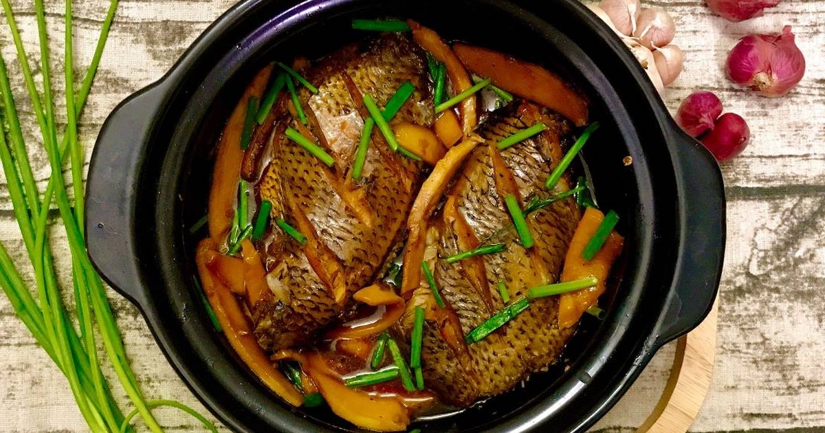 Cá rô phi kho nghệ