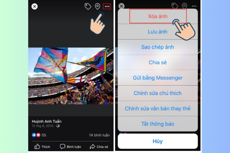 Cách xóa ảnh bìa trên Facebook 4