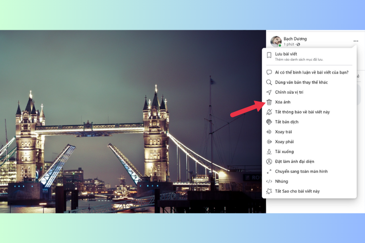 Cách xóa ảnh bìa trên Facebook 9