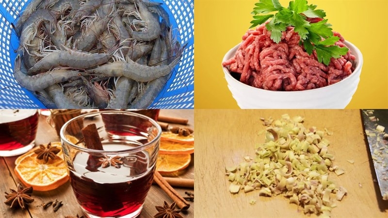 Nguyên liệu làm nem nướng bằng lò nướng