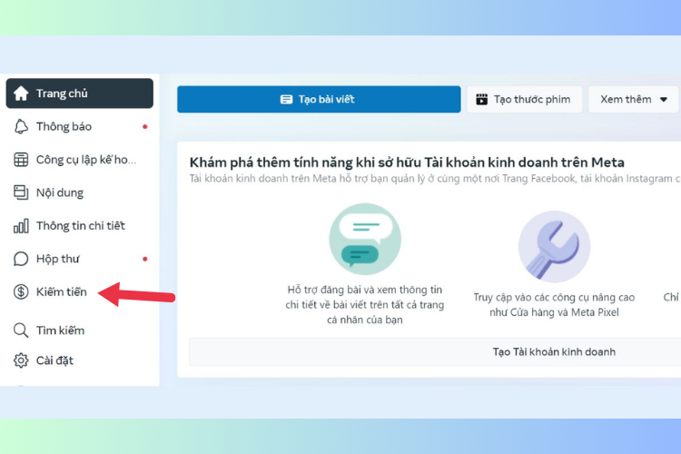 Cách bật kiếm tiền trên Facebook từ Fanpage