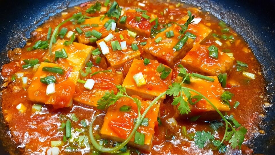 Đậu hủ sốt cà chua